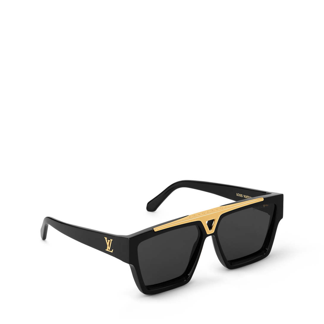 (o・ω・o) Z1502E LOUIS VUITTON Z1502E 1.1 Evidence Sunglasses Acetate Black Gold 61
